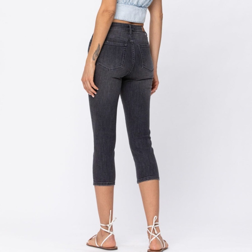 NWT Judy Blue High Rise Skinny Capri Jeans Gray Wash Size 30 Stretch 88238 - Picture 2 of 14